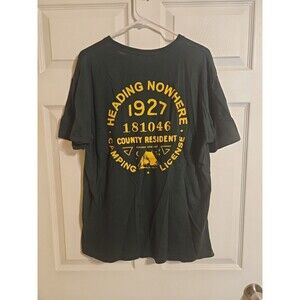 Dravus T Shirt Mens Size L Large Heading Nowhere County Resident Camping License